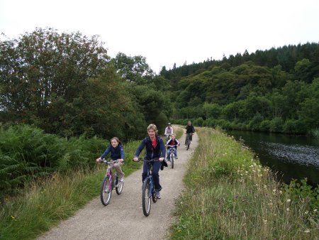  Cycling along the Crinan Canal Tow Path